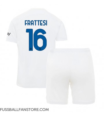Inter Milan Davide Frattesi #16 Replik Auswärtstrikot Kinder 2023-24 Kurzarm (+ Kurze Hosen)